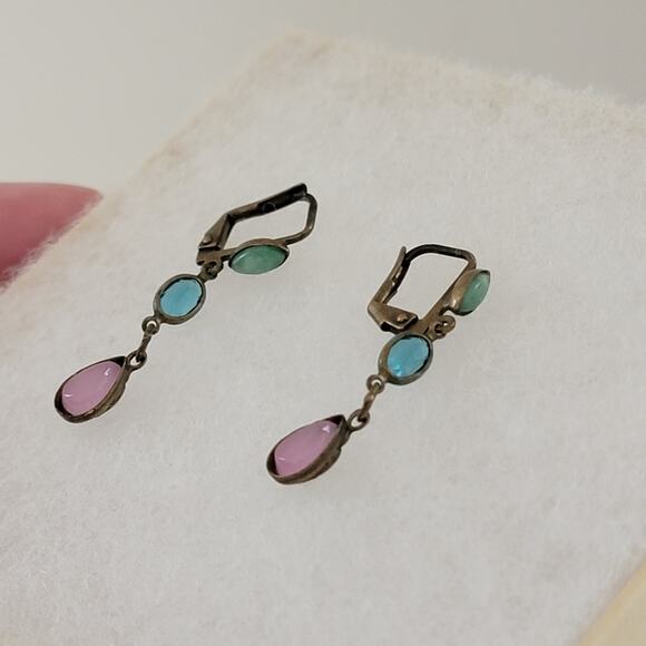 Sorrelli Dangle Earrings – Pastel Crystal Drops - Picture 1 of 3